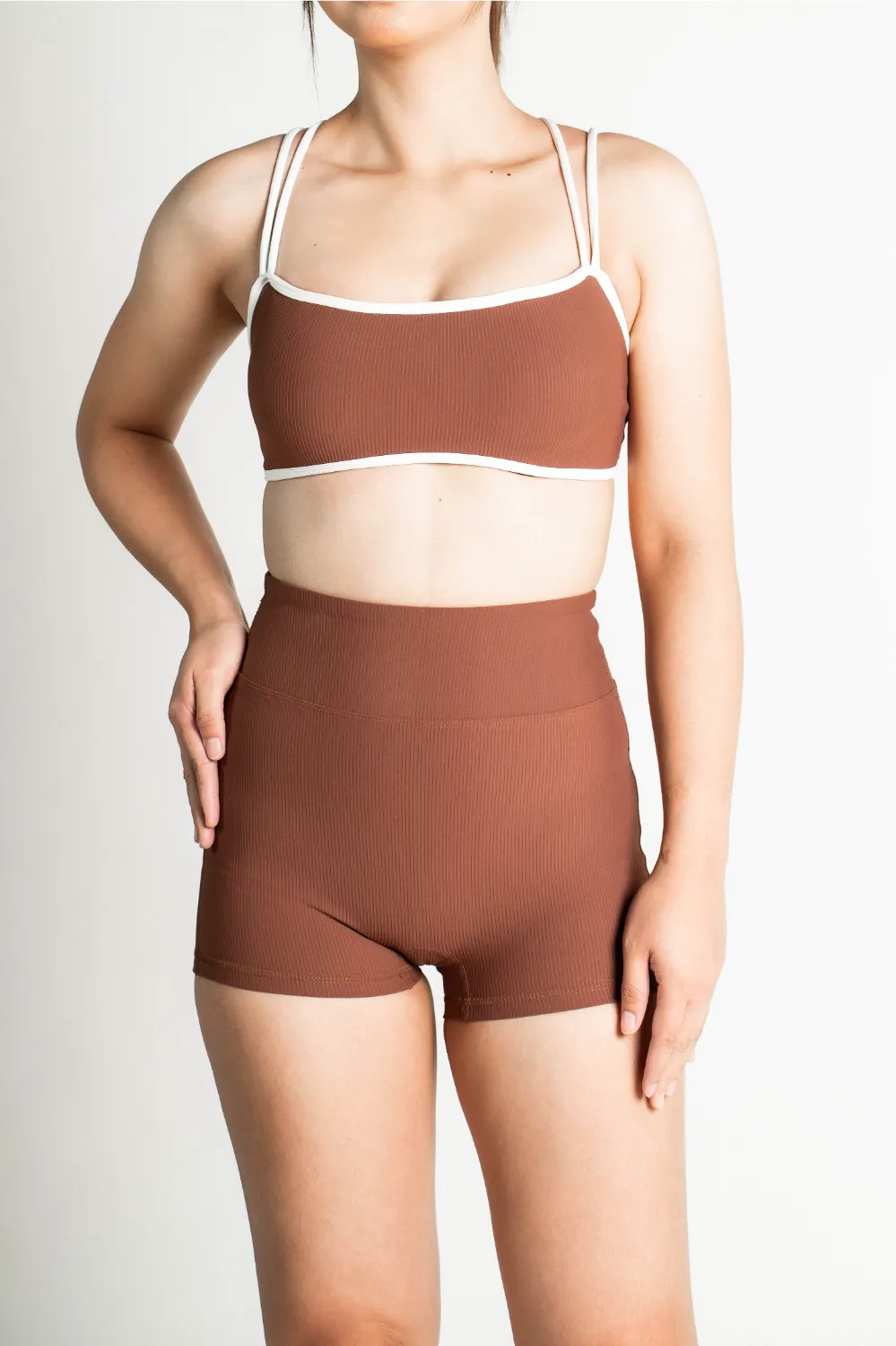 Lotus_Flow_Ribbed_Biker_Shorts_Peach_Front_2_Fourmph